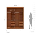 Guarda Roupa 4 Portas 4 Gavetas Lisboa Freijo/creme