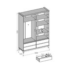 Guarda Roupa 4 Portas 4 Gavetas Mdf E Madeira Maciça Linha Pr