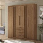 Guarda-roupa 4 Portas 4 Gavetas Mdp Aurora Jatoba