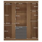 Guarda-roupa 4 Portas 4 Gavetas Mdp Aurora Jatobá/ Grafitte