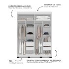 Guarda Roupa 4 Portas 4 Gavetas Móveis Valência Branco/azul