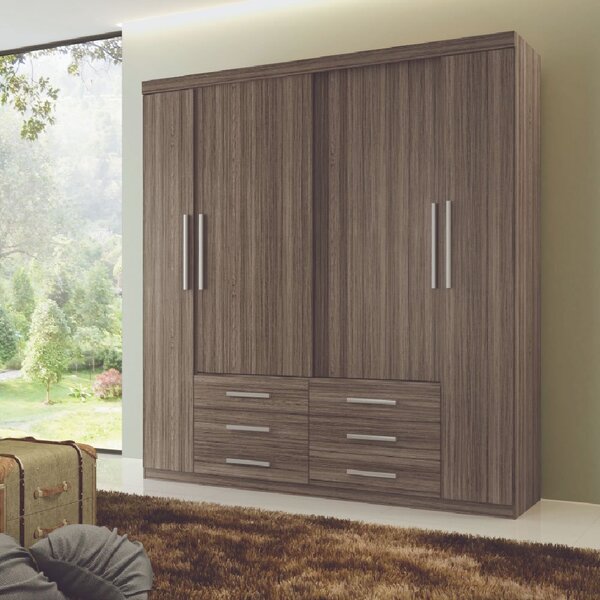 Guarda Roupa 4 Portas 6 Gavetas Famosa Santos Andirá