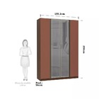 Guarda Roupa 4 Portas Alumínio Inox Com Vidro Reflecta Prata