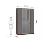 Guarda Roupa 4 Portas Alumínio Inox Com Vidro Reflecta Prata