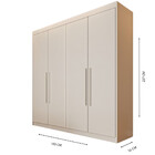 Guarda Roupa 4 Portas Aurora Móveis Europa