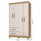 Guarda Roupa 4 Portas Barra Bonita Nature Off White