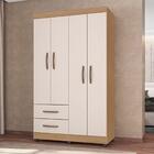 Guarda Roupa 4 Portas Barra Bonita Nature Off White