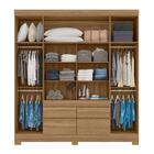 Guarda Roupa 4 Portas Bilbao Amêndola Touch 64110es