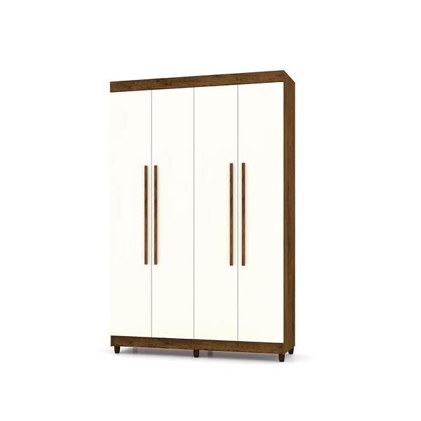 Guarda Roupa 4 Portas Cadillac Imbuia Champanhe