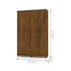 Guarda Roupa 4 Portas Cadillac Imbuia Rústico