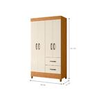 Guarda Roupa 4 Portas Cancun Cinamomo Off White