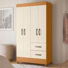 Guarda Roupa 4 Portas Cancun Cinamomo Off White