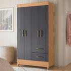 Guarda Roupa 4 Portas Cancun Freijó Titanium