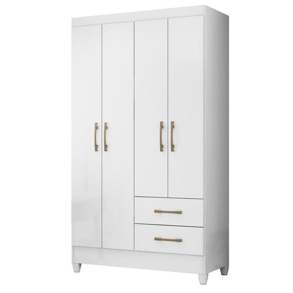 Guarda Roupa 4 Portas Chile Branco 952440 Moval