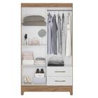 Guarda Roupa 4 Portas Chile Naturale Branco 952026 Moval