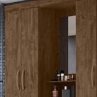 Guarda Roupa 4 Portas Com Espelho 8314 Branco Rosa Moval