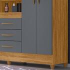 Guarda Roupa 4 Portas Com Espelho 8314 Branco Rosa Moval