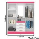 Guarda Roupa 4 Portas Com Espelho 8314 Moval