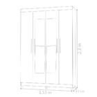 Guarda Roupa 4 Portas Com Espelho Dakota Belmont