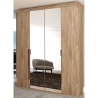 Guarda Roupa 4 Portas Com Espelho Originale  Carvalho