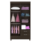 Guarda Roupa 4 Portas Com Pés Astro Ébano Touch 42860 Demóbile