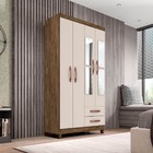 Guarda Roupa 4 Portas E 2 Gavetas Com Espelho Manchester - Te