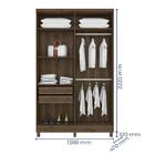 Guarda Roupa 4 Portas E 2 Gavetas Luna Com Pés - Qmovi