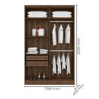 Guarda Roupa 4 Portas E 2 Gavetas Pietra Q01 - Doce Sonho Móv