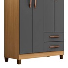 Guarda Roupa 4 Portas E 2 Gavetas Sem Espelho Manchester - Éd