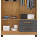 Guarda Roupa 4 Portas E 2 Gavetas Sem Espelho Manchester - Éd