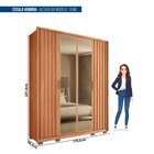 Guarda-roupa 4 Portas E 3 Gavetas Com Vidro Reflecta New Cent