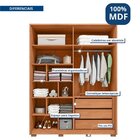 Guarda-roupa 4 Portas E 3 Gavetas Com Vidro Reflecta New Cent