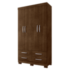 Guarda Roupa 4 Portas E 4 Gavetas Deventer Malbec