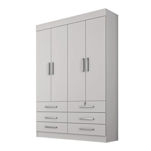 Guarda Roupa 4 Portas E 6 Gavetas Trade Branco