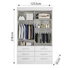 Guarda Roupa 4 Portas E 6 Gavetas Trade Canela