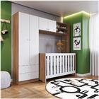 Guarda Roupa 4 Portas E Berço Americano 3 Em 1 Com Colchão In