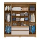 Guarda Roupa 4 Portas E Espelho Amêndola Touch Off White