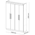 Guarda Roupa 4 Portas E Espelho Imbuia/champanhe Vlr Móveis