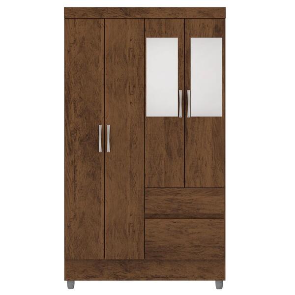 Guarda Roupa 4 Portas Espelho 102 Cm 10090 Vlr