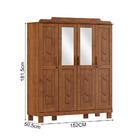 Guarda Roupa 4 Portas Espelho Com Aplique 152 Cm 1272 Milani