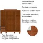 Guarda Roupa 4 Portas Espelho Com Aplique 152 Cm 1272 Milani