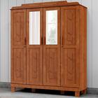 Guarda Roupa 4 Portas Espelho Com Aplique 152 Cm 1272 Milani