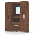 Guarda Roupa 4 Portas Fortaleza 1006180 Imbuia Rustico