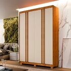 Guarda-roupa 4 Portas Lisboa 100% Mdf Cinamomo/off-white
