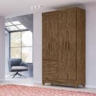 Guarda Roupa 4 Portas Madri Castanho Wood 852331 Moval