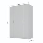 Guarda-roupa 4 Portas Mdf Ravi Branco