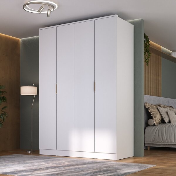 Guarda-roupa 4 Portas Mdf Ravi Branco