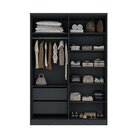 Guarda-roupa 4 Portas Mdf Ravi Grafitto