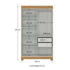 Guarda-roupa 4 Portas Mdp Paris Cinamono/off White