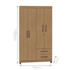 Guarda Roupa 4 Portas Narandiba Nature